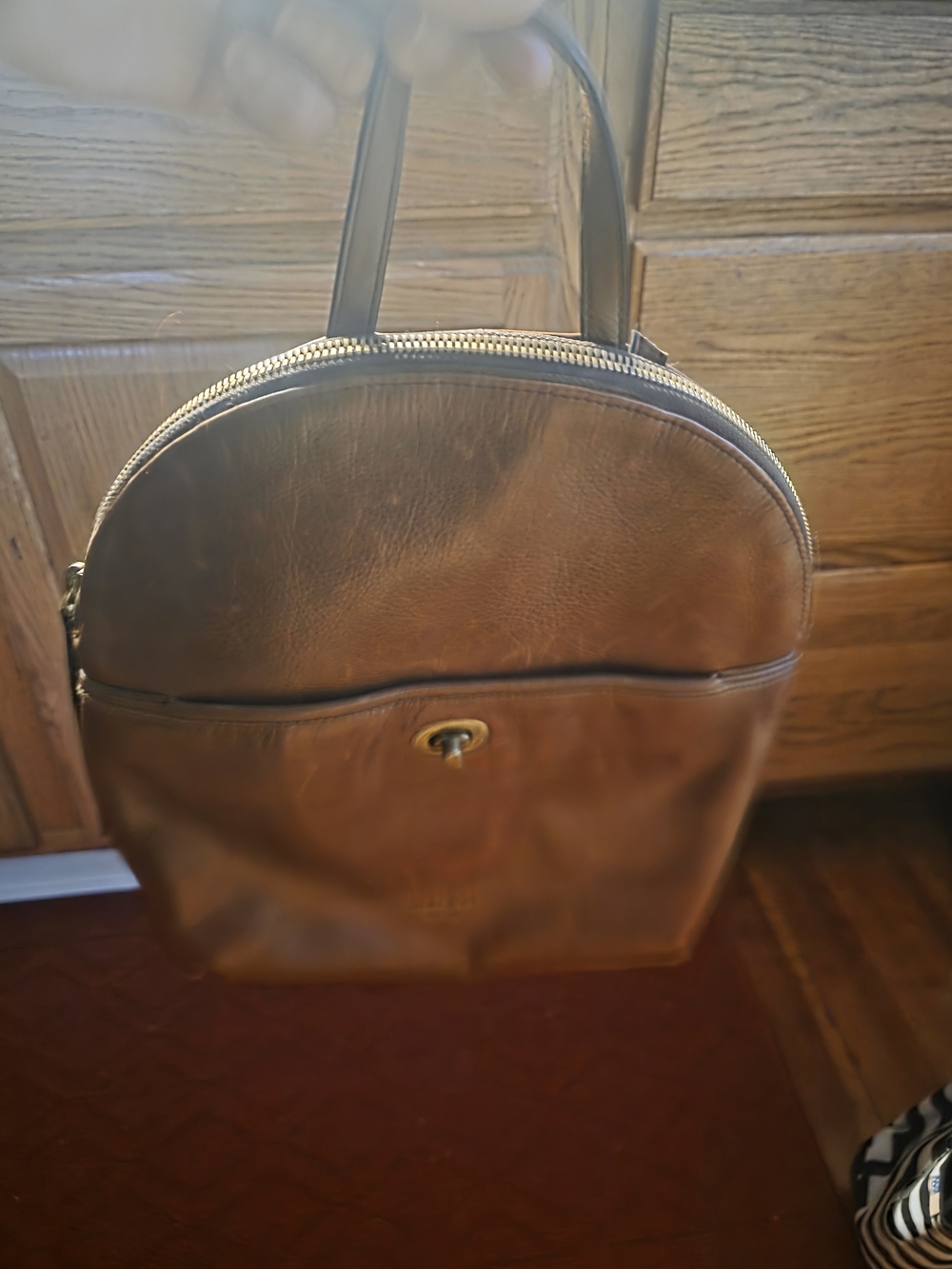 Margo New York 🤎 Brown Leather Top-Handle Bag. GUC